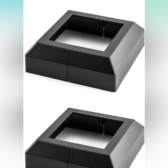 Split Fence Post Skirt 4 Pack 4 Inch Aluminum Post Trim Black - Picture 3 of 5